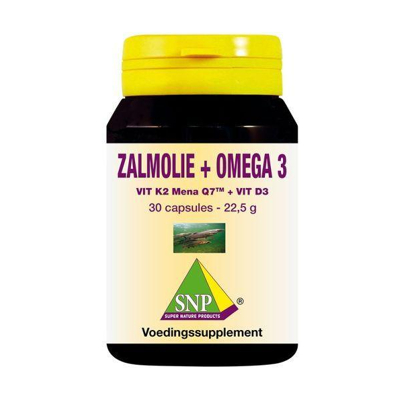 Afbeelding van Snp Zalmolie &amp; Vit. K2 Mena Q7 D3 E, 30 capsules