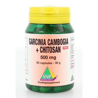 Afbeelding van SNP Garcinia cambogia chitosan 500 mg puur 60 capsules