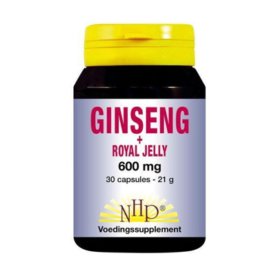 Afbeelding van NHP Ginseng royal jelly 600 mg 30 capsules