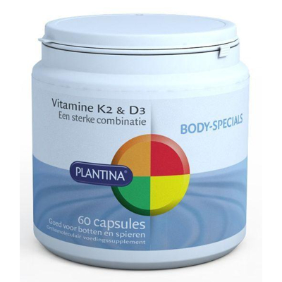Afbeelding van Plantina Vitamine K2 en D3, 60 capsules