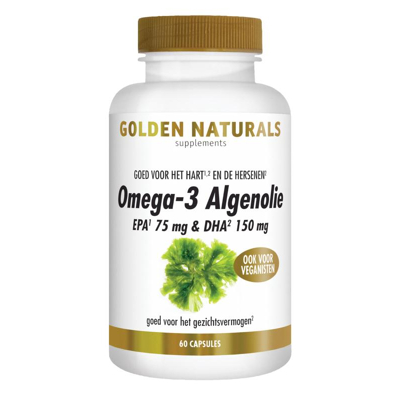 Afbeelding van Golden Naturals Omega 3 Algenolie Capsules