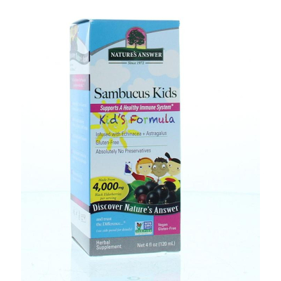 Afbeelding van Natures Answer Sambucus kids vlierbessen extract 4000 mg 120 ml