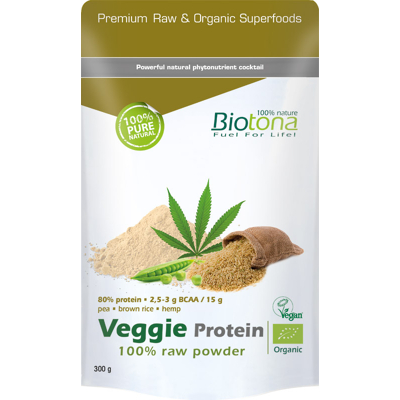 Afbeelding van Biotona Veggie Protein Raw Bio, 300 gram