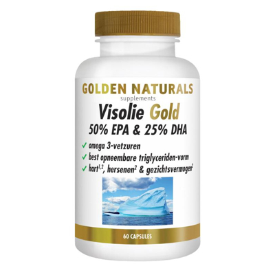 Afbeelding van Golden Naturals Visolie 50% Epa 25% Dha 180sft