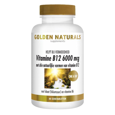 Afbeelding van Golden Naturals Vitamine B12 6000mcg Vega 60zt