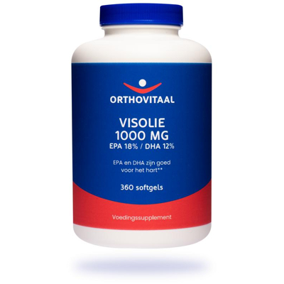 Afbeelding van Orthovitaal Visolie 1000 mg EPA 18% DHA 12% 360 softgels