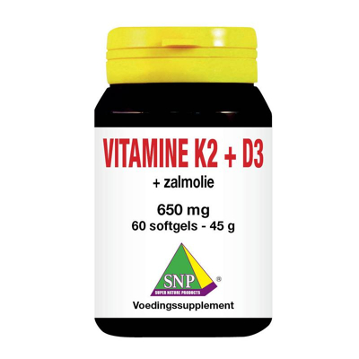 Afbeelding van Snp Vitamine K2 D3 Zalmolie 60ca