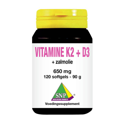 Afbeelding van Snp Vitamine K2 D3 Zalmolie 120ca