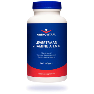 Afbeelding van Orthovitaal Levertraan Vitamine A En D 200sft