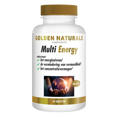 Afbeelding van Golden Naturals Multi Strong Gold Energy Tabletten 60VTB