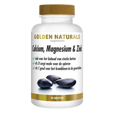 Afbeelding van Golden Naturals Calcium Magnesium &amp; Zink 90tb