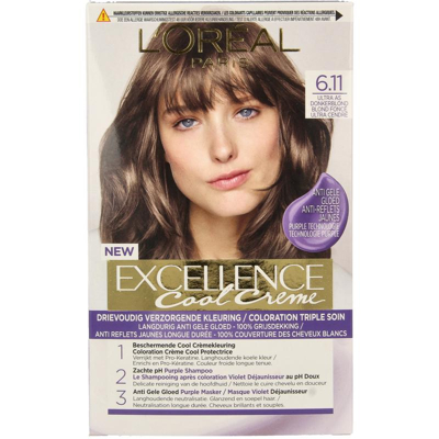 Afbeelding van Excellence Cool Creme 6.11 Ultra As Donkerblond 1set