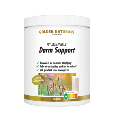 Afbeelding van Golden Naturals Darm Support Psyllium Vezels 250g