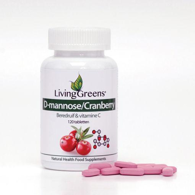 Afbeelding van Livinggreens Cranberry met D Mannose 120 tabletten