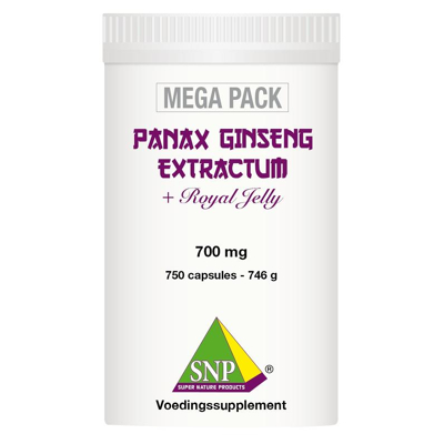 Afbeelding van SNP Panax ginseng extract megapack 750 capsules