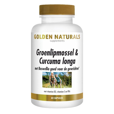 Afbeelding van Golden Naturals Groenlipmossel &amp; Curcuma Longa Capsules 60CP