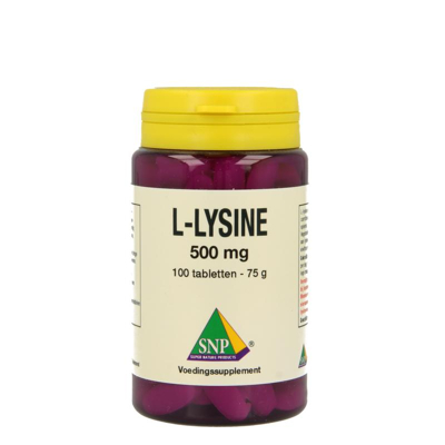 Afbeelding van SNP L lysine 500mg 100 tabletten