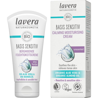 Afbeelding van Lavera Basis Sensitiv Calming Moisturising Cream En it, 50 ml