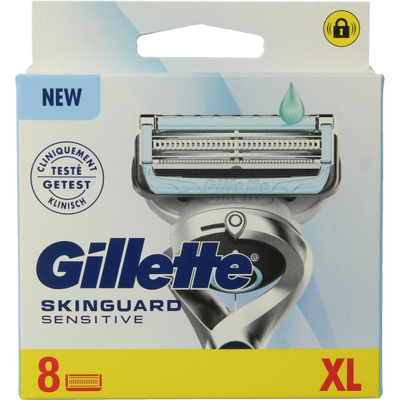 Afbeelding van Gillette midpack SkinGuard Sensitive Navulmesjes 8 stuks