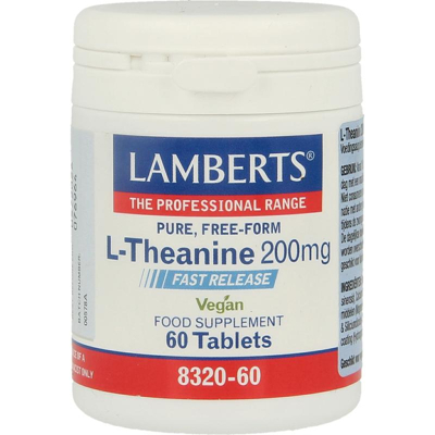 Afbeelding van Lamberts L Theanine 200mg 60 tabletten