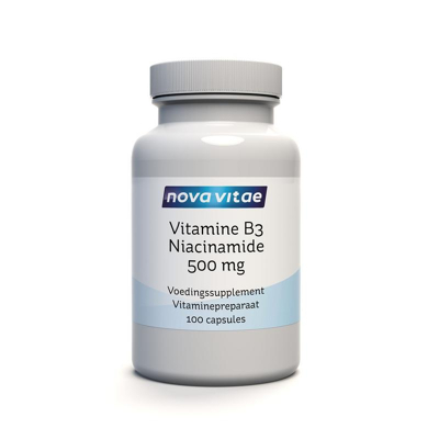 Afbeelding van Nova Vitae Vitamine B3 Niacinamide 500mg, 100 capsules