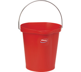Afbeelding van Vikan Buckets and Lids 12 Liters Bucket Liter Polypropylene Stainless steel 325x330x330mm Also see Lid 5687 Wall holder 16200 Red