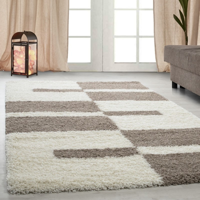 Afbeelding van Hoogpolig vloerkleed Gala Beige 80x150cm Adana Carpets