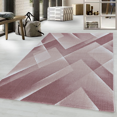 Afbeelding van Modern vloerkleed Streaky Lines Roze 120x170cm Adana Carpets