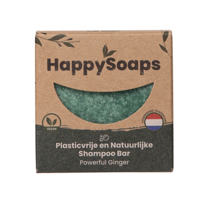 Afbeelding van HappySoaps Plasticvrije Natuurlijke Shampoo Bar Powerful Ginger 70g