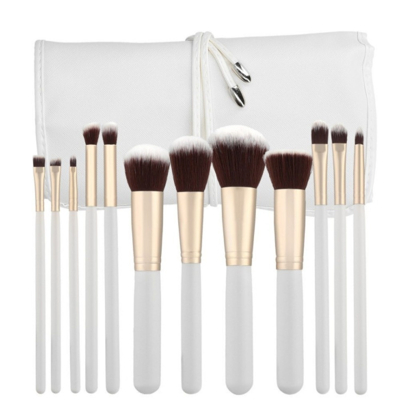Afbeelding van Luxe Make up Brush Set Wit 12 pcs