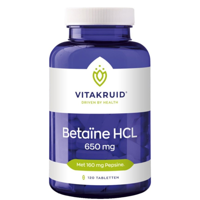 Afbeelding van Vitakruid Betaine HCL 650mg Tabletten