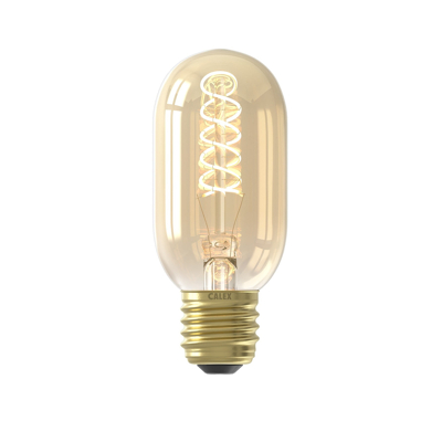 Afbeelding van LED lamp Flex Filament Buislamp T45 3,8W E27 2100K Dimbaar Goud