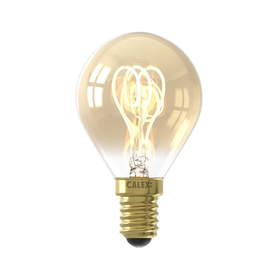 Afbeelding van LED lamp E14 Kogel Calex (2.5W, 136lm, 2100K, Dimbaar, Goud)