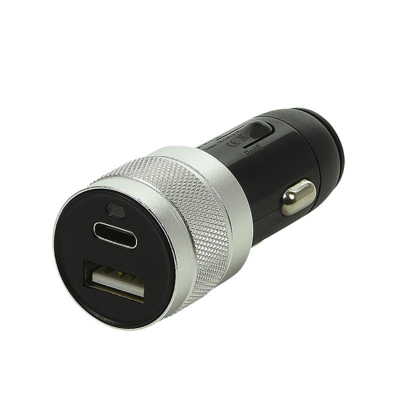 Afbeelding van Aanhangwagendirect USB lader 2 weg 12V/24V A &amp; C