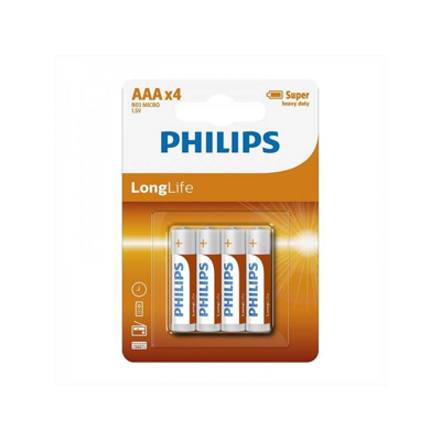Afbeelding van Philips Longlife Batterijen AAA 4 stuks