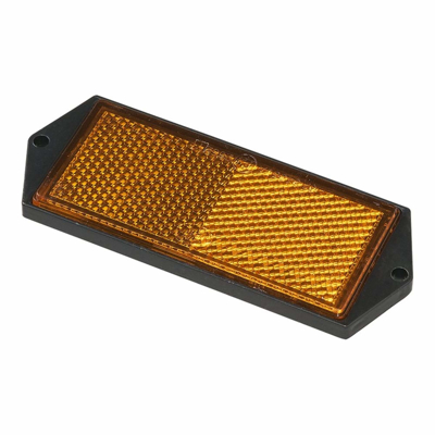 Afbeelding van Aanhangwagendirect Oranje/gele reflector 104x40 mm schroefgaten