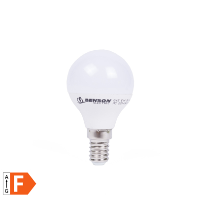 Afbeelding van Benson Dimbare LED Lamp 5 Watt Warmwit 3000K E14 Bol Wit 230 Volt