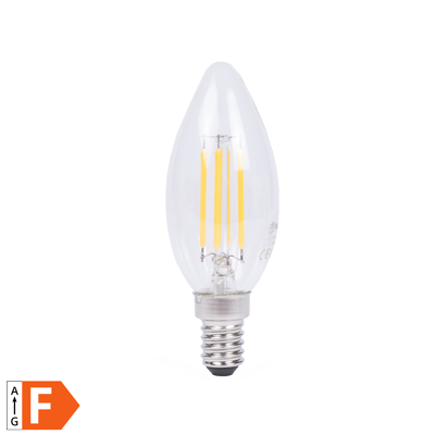 Afbeelding van Benson Dimbare Filament LED Lamp 4 Watt Warmwit 2500K E14 Kaars 230 Volt