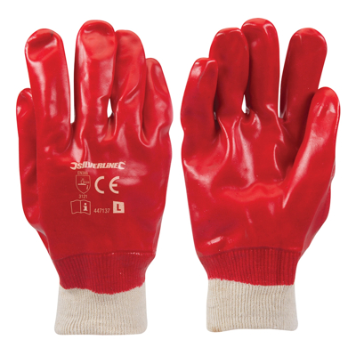 Afbeelding van Silverline Rode PVC handschoenen L 10
