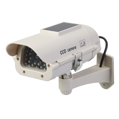 Afbeelding van Silverline Zonnepaneel aangedreven dummy CCTV beveiligingscamera met LED