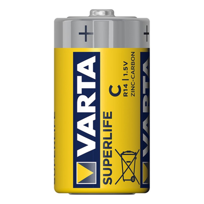 Afbeelding van Varta Batterijen Superlife Koolzink R14/C/Baby 1.5 Volt 2 Stuks