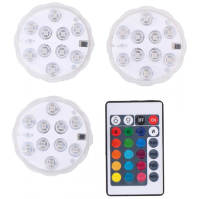 Afbeelding van Grundig LED Kleuren Lampen met Afstandsbediening IP 65 Waterbestendig 3 stuks