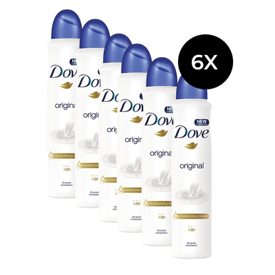 Afbeelding van 6x Dove Original Deospray 250ml kopen? Nu in de aanbieding bij Voordelig
