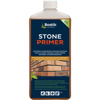 Afbeelding van Bostik stone primer 1 liter, bruin, blik