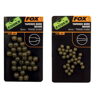 Afbeelding van Fox Edges Tapered Bore Beads Trans Khaki Maat : 4mm
