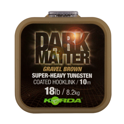 Afbeelding van Korda Dark Matter Super Heavy Tungsten Coated Hooklink Brown 18lb Karper onderlijnmateriaal