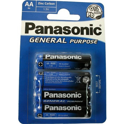 Afbeelding van Panasonic AA R6 Batterijen (4 stuks)