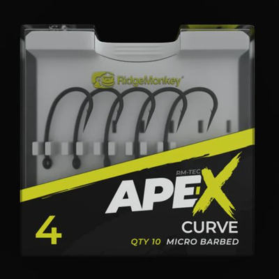 Afbeelding van RidgeMonkey Ape X Curve Barbed 4 Karper haken