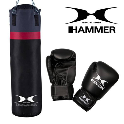 Afbeelding van Hammer Boxing Set Cobra, Nylon, 100 cm Zwart Nylon