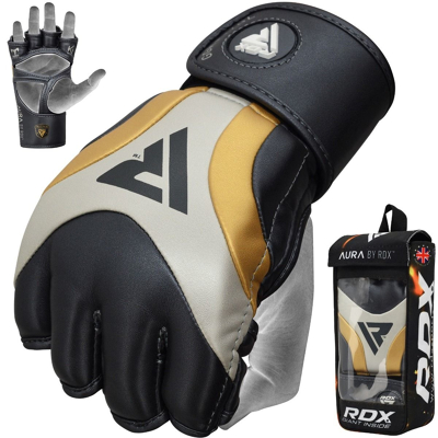 Afbeelding van RDX Sports T17 Aura Grappling Gloves MMA Zwart/goud